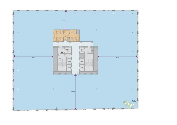 Architectural plan of fourth floor
