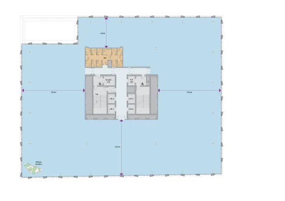 Architectural plan of sixth floor