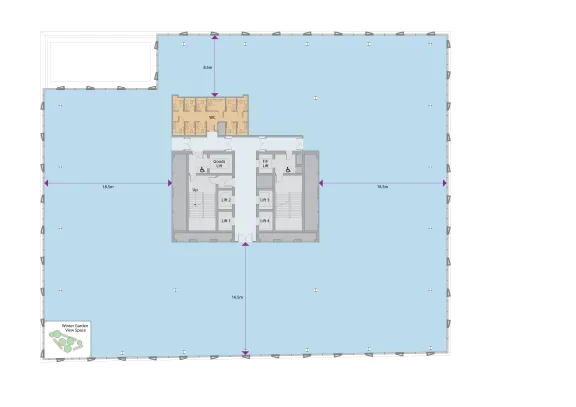 Architectural plan of seventh floor