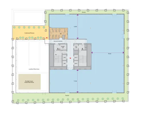 Architectural plan of eighth floor